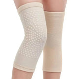 2-Pieces: Self Heating Support Knee Pads Elbow Brace Warm Beige Health & Wellness - Tophatter Daily Deals
