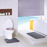 2-Pieces Set: Bathroom Rugs Luxury Flannel Non-Slip Bath - Tophatter Daily Deals