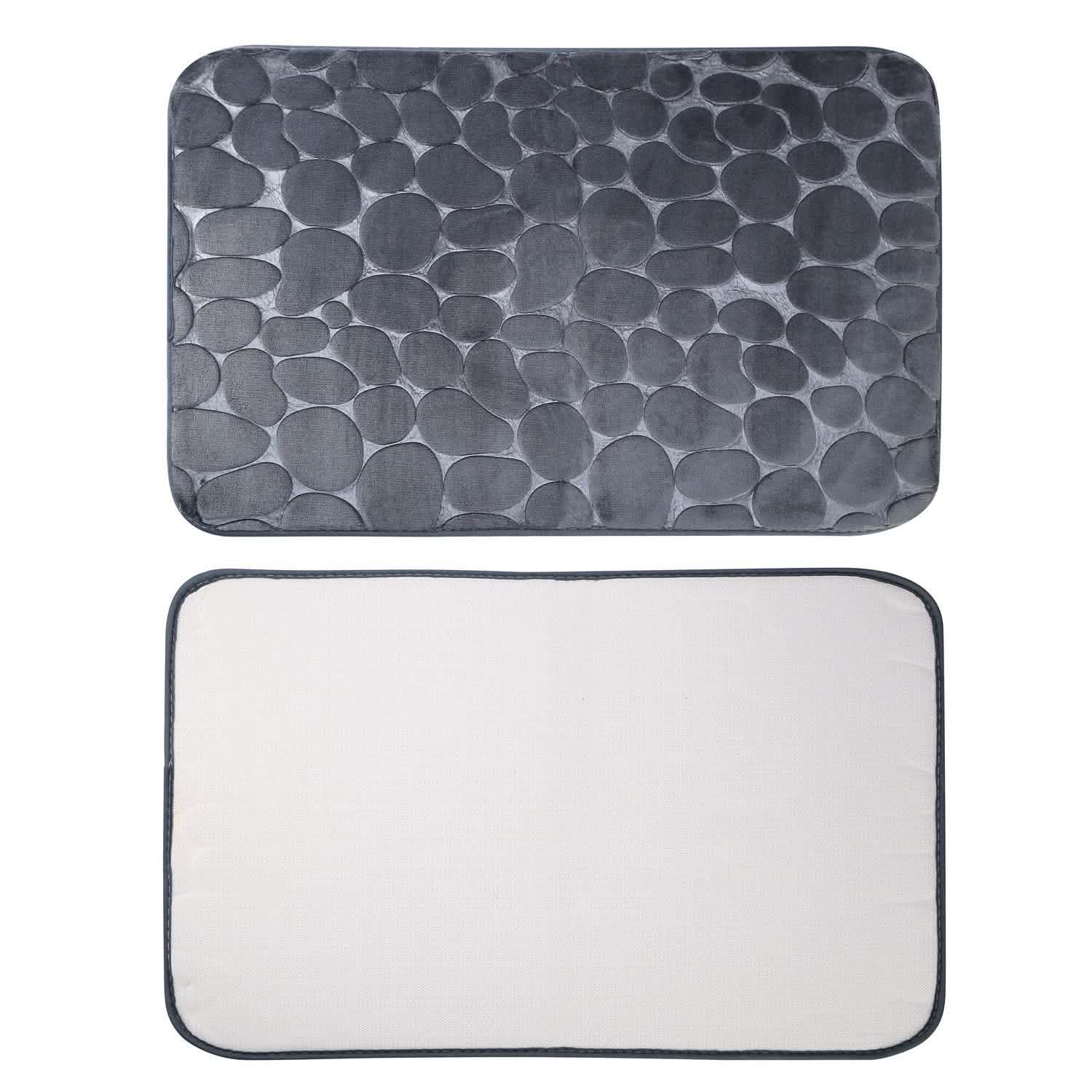 2-Pieces Set: Bathroom Rugs Luxury Flannel Non-Slip Bath - Tophatter Daily Deals