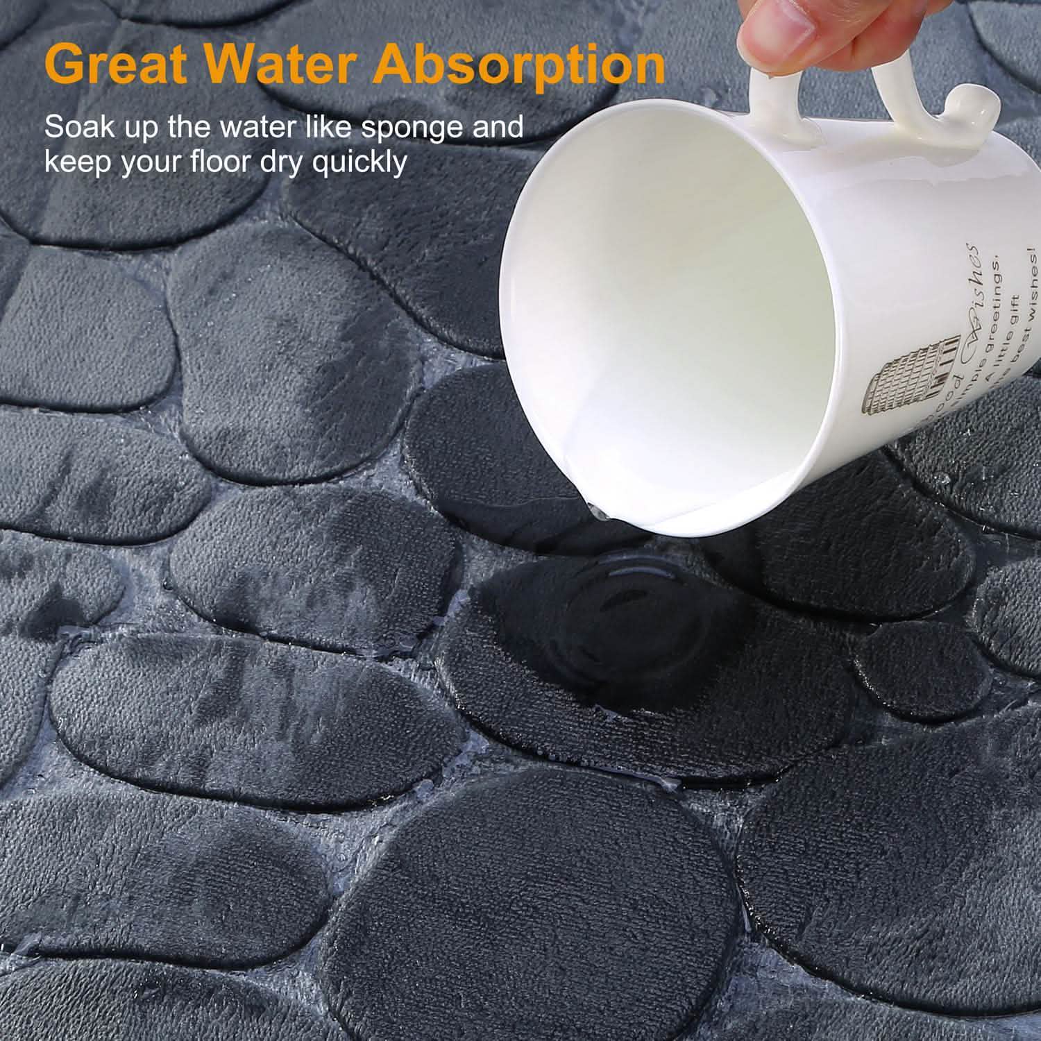 2-Pieces Set: Bathroom Rugs Luxury Flannel Non-Slip Bath - Tophatter Daily Deals