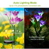 2-Pieces: Solar Garden Lights Outdoor Solar Outdoor Lights - Tophatter Daily Deals