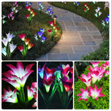2-Pieces: Solar Garden Lights Outdoor Solar Outdoor Lights - Tophatter Daily Deals