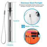 2-Pieces: Stainless Steel Flashlight Repair Water Resistant for Medical Students Outdoor Recreation - Tophatter Daily Deals