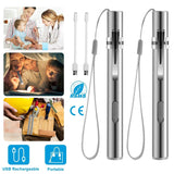 2-Pieces: Stainless Steel Flashlight Repair Water Resistant for Medical Students Outdoor Recreation - Tophatter Daily Deals