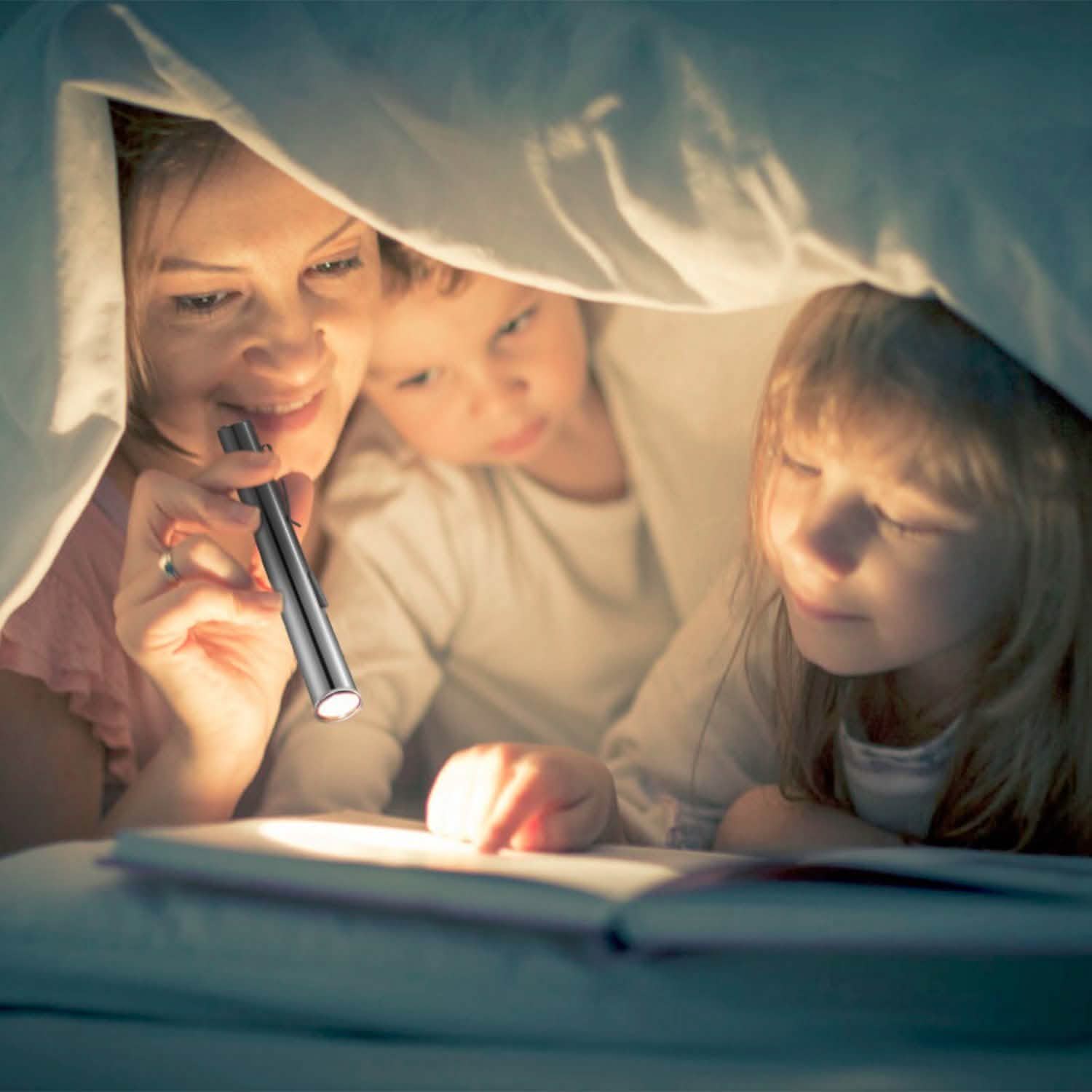 2-Pieces: Stainless Steel Flashlight Repair Water Resistant for Medical Students Outdoor Recreation - Tophatter Daily Deals