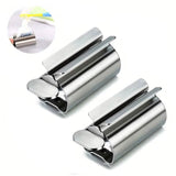 2-Pieces: Stainless Steel Toothpaste Squeezer Bath - Tophatter Daily Deals