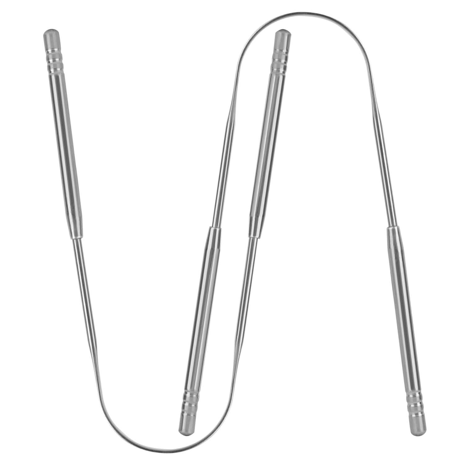 2-Pieces: Tongue Scraper Cleaner Stainless Steel Beauty & Personal Care - Tophatter Daily Deals