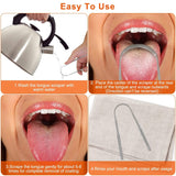 2-Pieces: Tongue Scraper Cleaner Stainless Steel Beauty & Personal Care - Tophatter Daily Deals