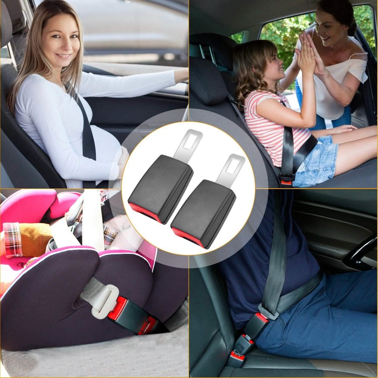 2-Pieces: Universal Car Extension Socket Buckles Automotive - Tophatter Daily Deals