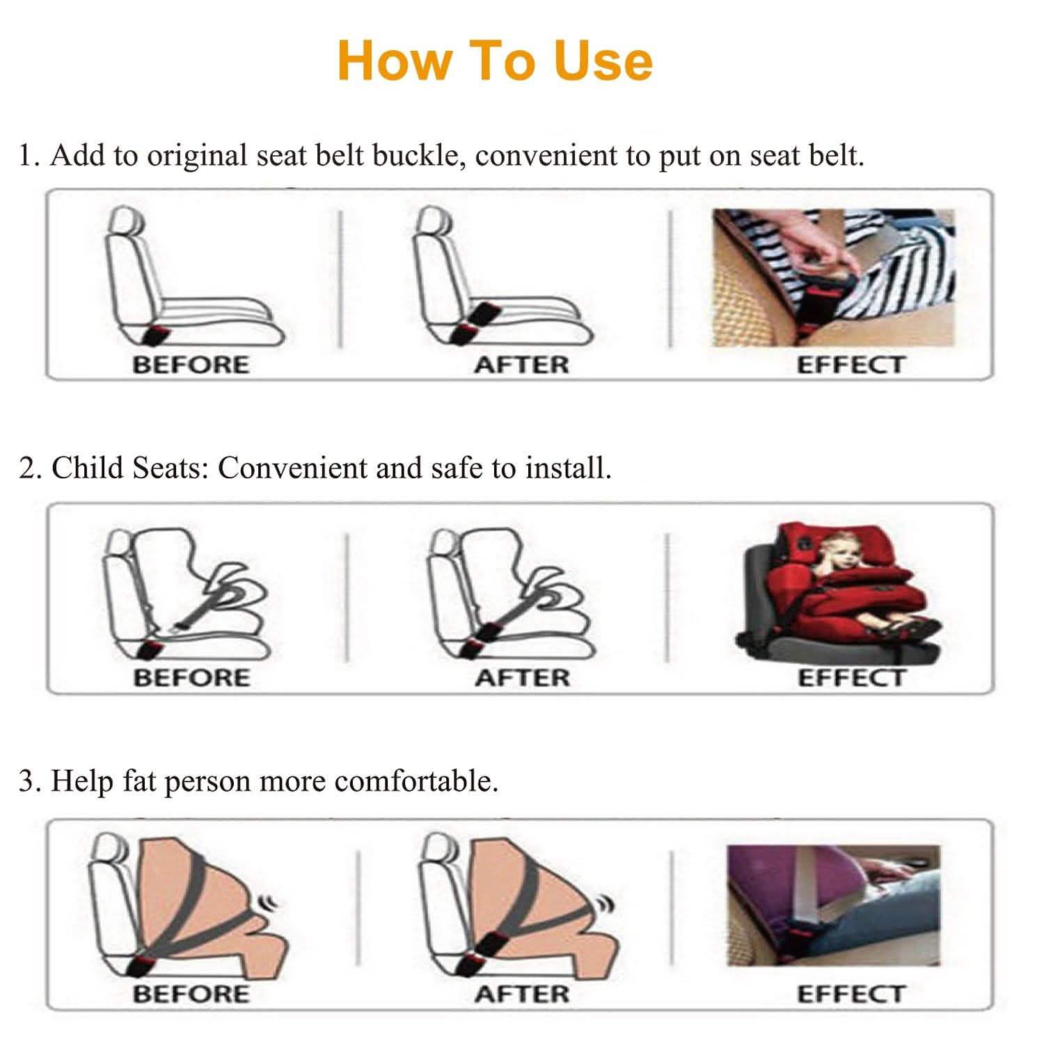 2-Pieces: Universal Car Extension Socket Buckles Automotive - Tophatter Daily Deals