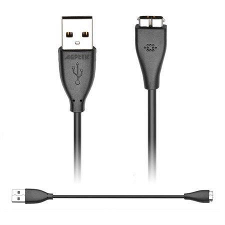 2-Pieces: USB Replacement Charging Cord Cable for Fitbit Charge HR Wristband Wireless Activity Tracker Charging Cable - Tophatter Daily Deals