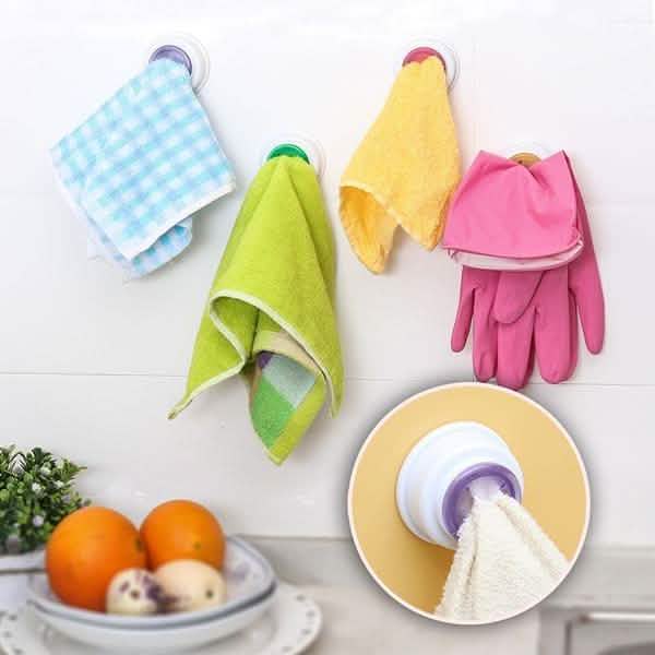 2-Pieces: Wash Cloth Clips Holder Clip Bath - Tophatter Daily Deals
