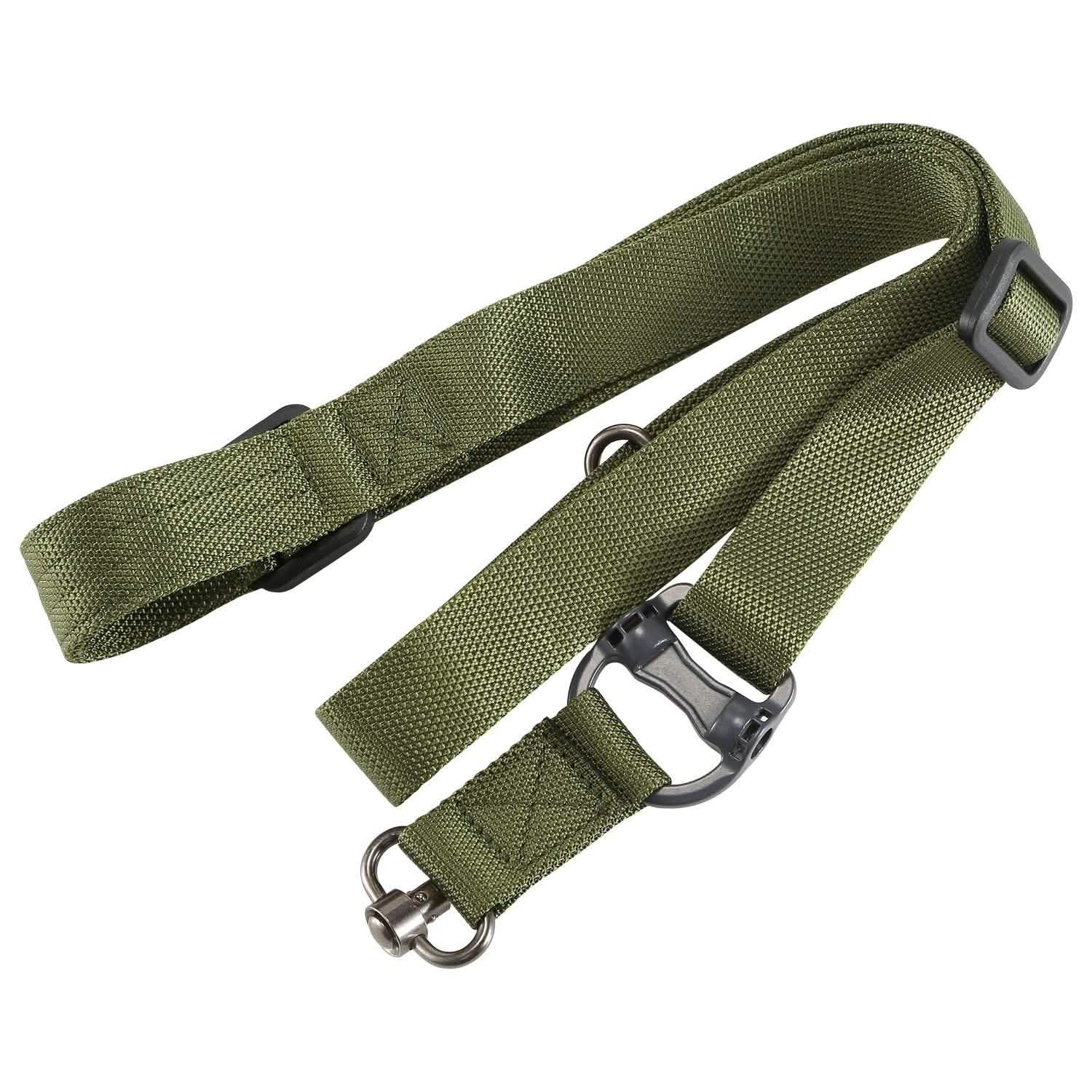 2-Point Adjustable Rifle Gun Sling Green Tactical & Self Defense - Tophatter Daily Deals