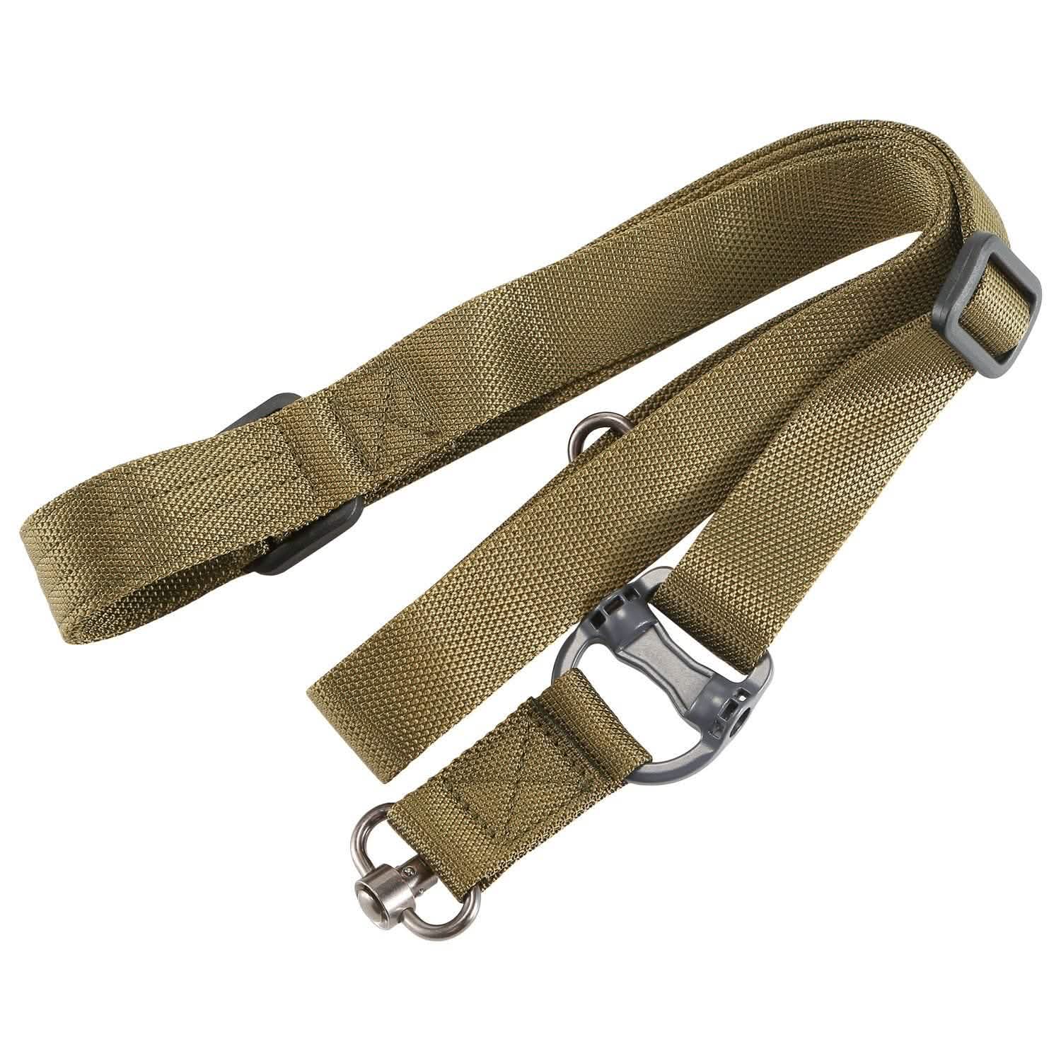 2-Point Adjustable Rifle Gun Sling Khaki Tactical & Self Defense - Tophatter Daily Deals