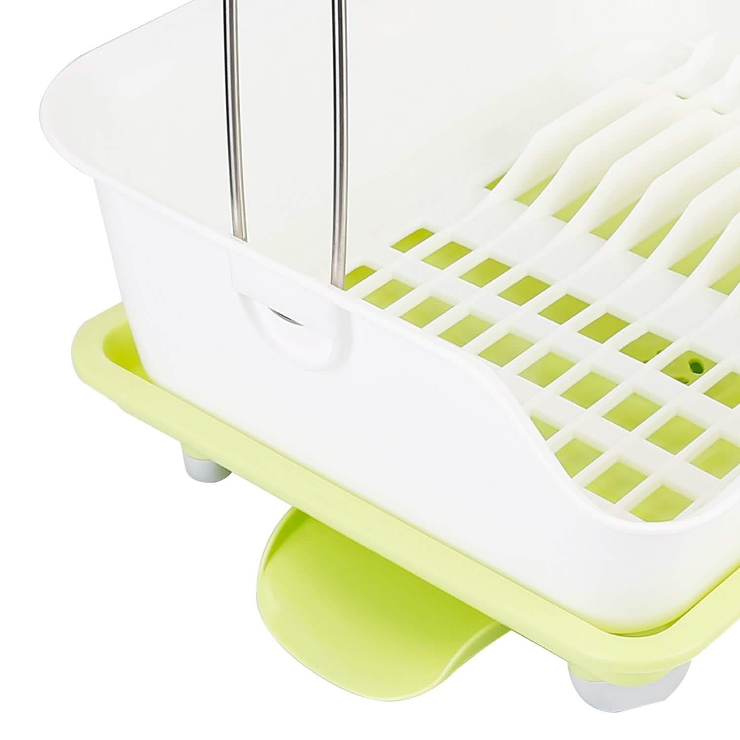 2-Tier Dish Drying Rack Cutlery Drainer Kitchen Storage - Tophatter Daily Deals