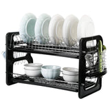 2-Tier Dish Drying Rack Drainboard Set Kitchen Storage - Tophatter Daily Deals