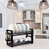 2-Tier Dish Drying Rack Drainboard Set Kitchen Storage - Tophatter Daily Deals