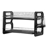2-Tier Dish Drying Rack Drainboard Set Kitchen Storage - Tophatter Daily Deals