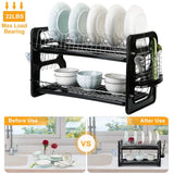 2-Tier Dish Drying Rack Drainboard Set Kitchen Storage - Tophatter Daily Deals