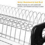 2-Tier Dish Drying Rack Drainboard Set Kitchen Storage - Tophatter Daily Deals