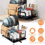 2-Tier Dish Drying Rack Kitchen Storage - Tophatter Daily Deals