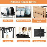 2-Tier Dish Drying Rack Kitchen Storage - Tophatter Daily Deals