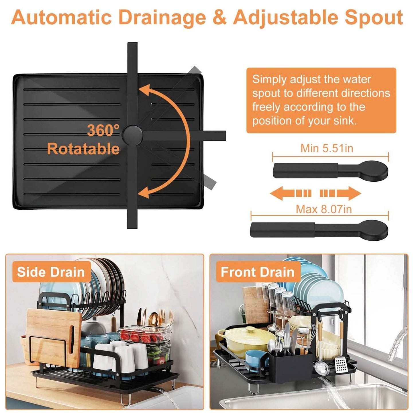 2-Tier Dish Drying Rack Kitchen Storage - Tophatter Daily Deals
