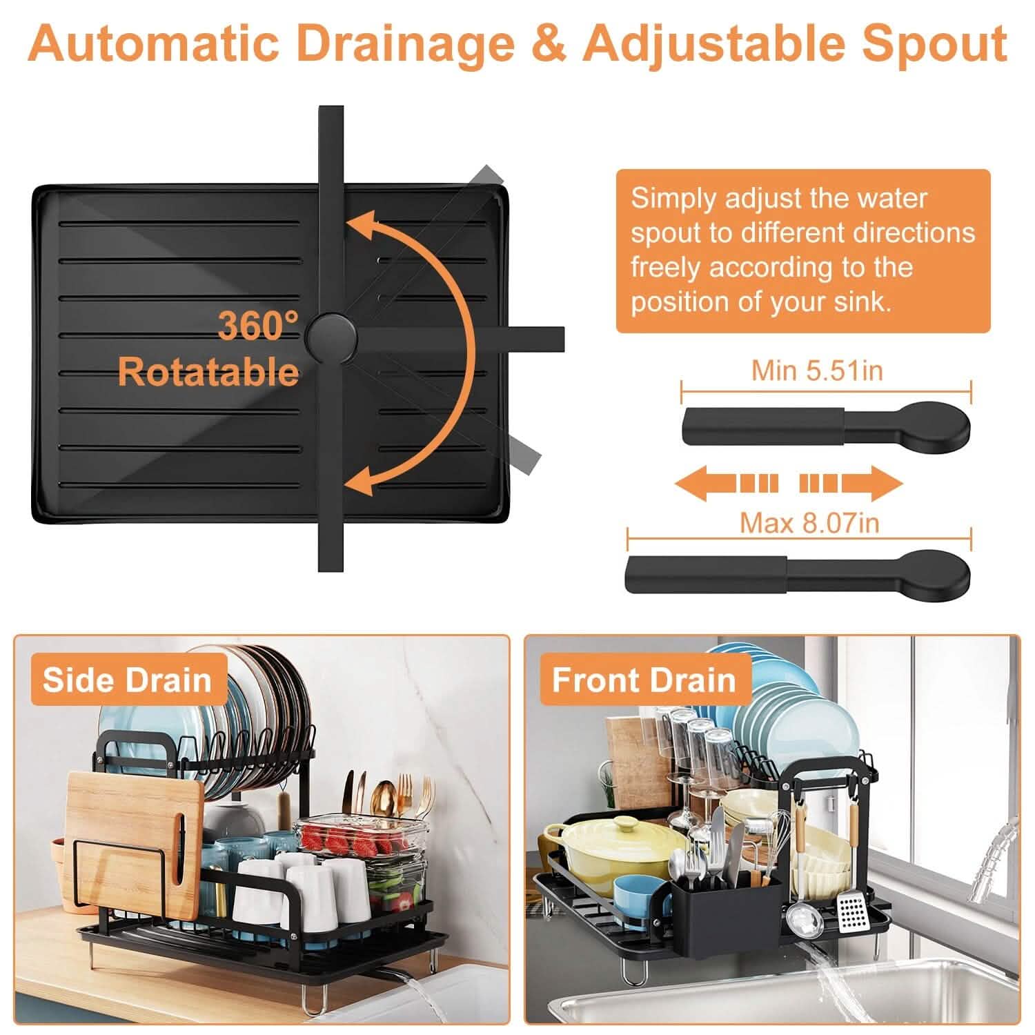 2-Tier Dish Drying Rack Kitchen Storage - Tophatter Daily Deals