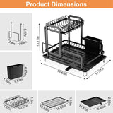 2-Tier Dish Drying Rack Kitchen Storage - Tophatter Daily Deals