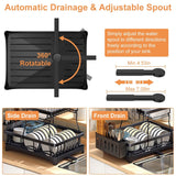 2-Tier Dish Rack Drainer Organizer Set with Utensil Cup Holder Rack Swivel Spout Kitchen Storage - Tophatter Daily Deals