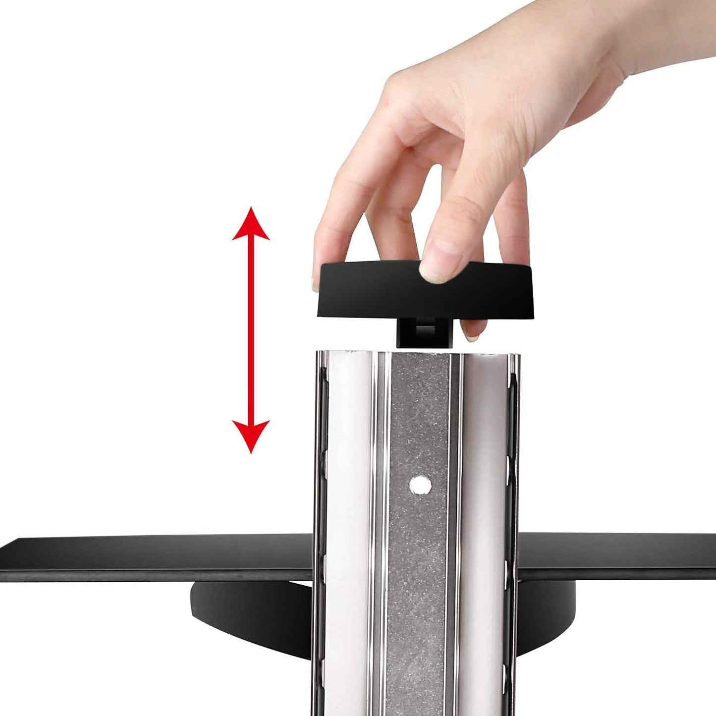 2 Tier Dual Glass Shelf Wall Mount TV & Video - Tophatter Daily Deals