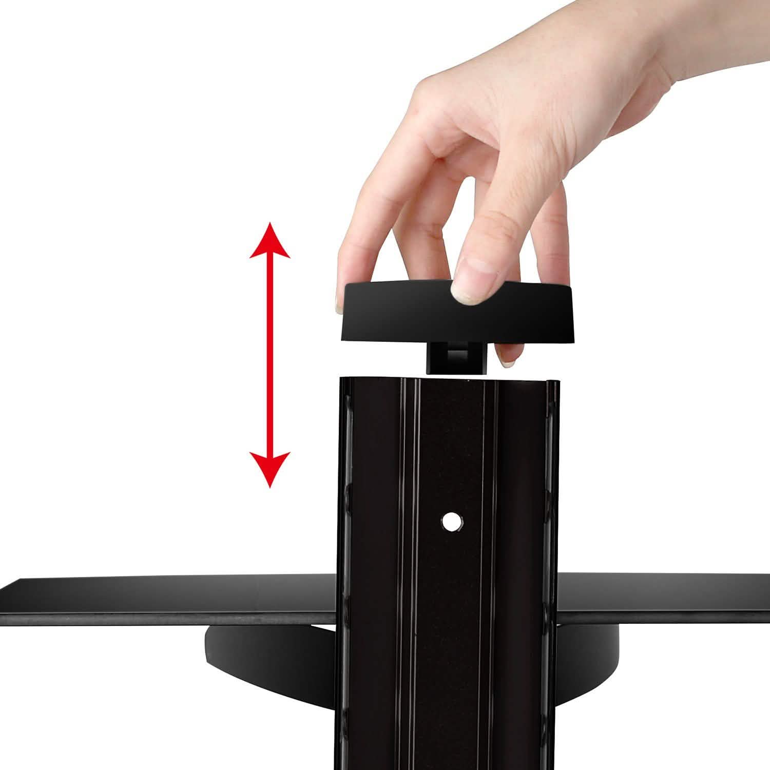 2 Tier Dual Glass Shelf Wall Mount TV & Video - Tophatter Daily Deals
