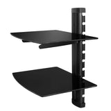 2 Tier Dual Glass Shelf Wall Mount TV & Video - Tophatter Daily Deals