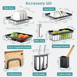 2-Tier Over the Sink Dish Drying Rack Kitchen Storage - Tophatter Daily Deals