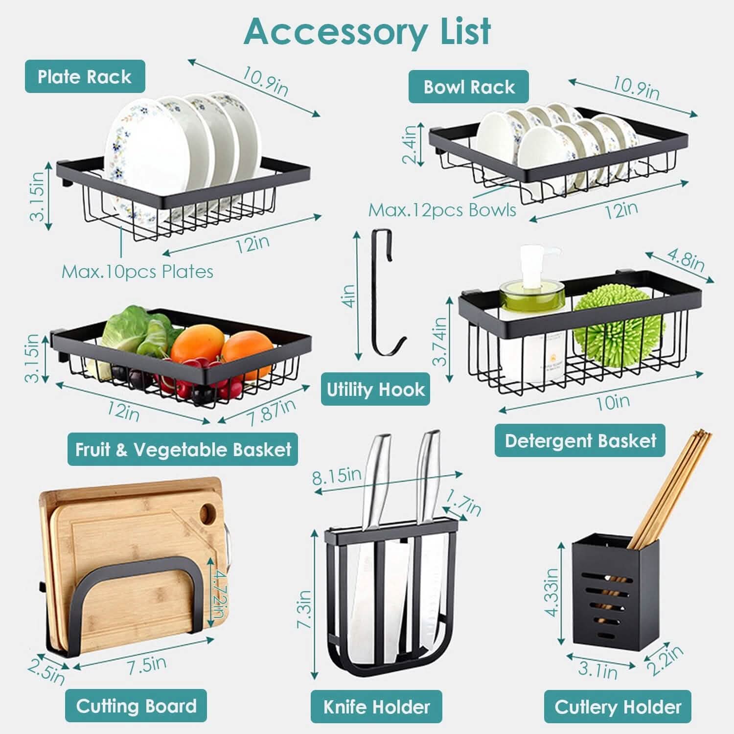 2-Tier Over the Sink Dish Drying Rack Kitchen Storage - Tophatter Daily Deals