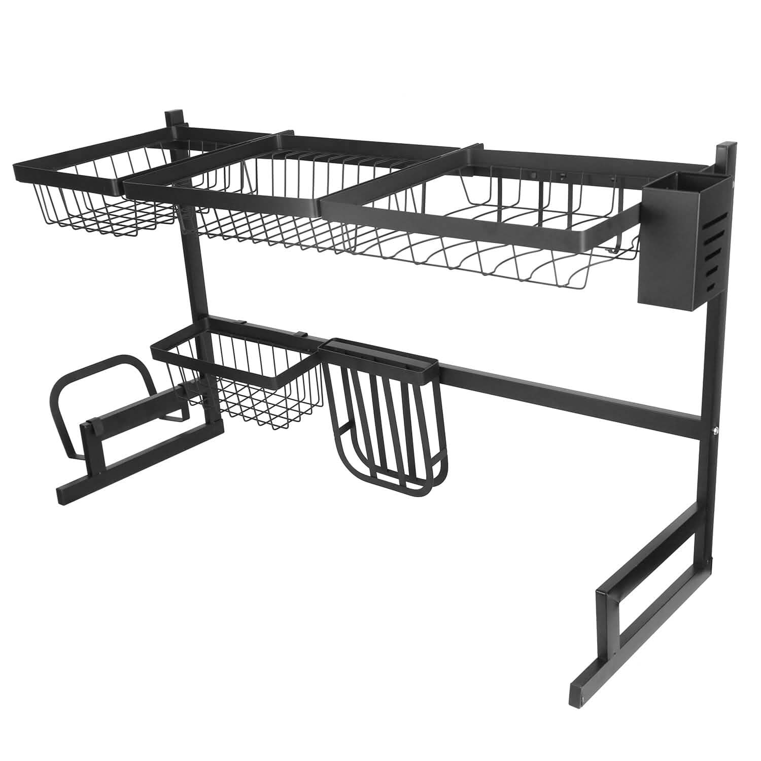 2-Tier Over the Sink Dish Drying Rack Kitchen Storage - Tophatter Daily Deals