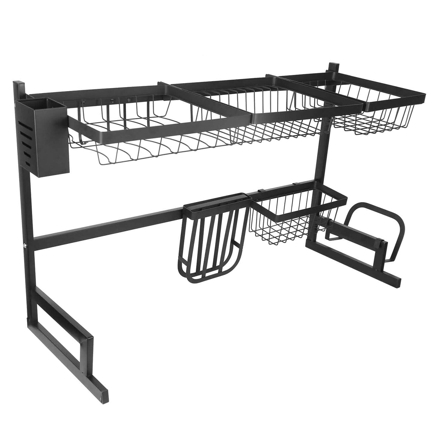 2-Tier Over the Sink Dish Drying Rack Kitchen Storage - Tophatter Daily Deals