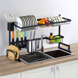 2-Tier Over the Sink Dish Drying Rack Kitchen Storage - Tophatter Daily Deals