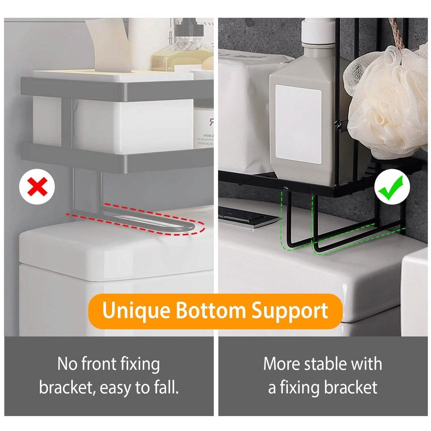 2-Tier Over the Toilet Storage Shelf Rack Bath - Tophatter Daily Deals