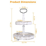 2-Tier Serving Tray Round Farmhouse Kitchen Kitchen Storage - Tophatter Daily Deals