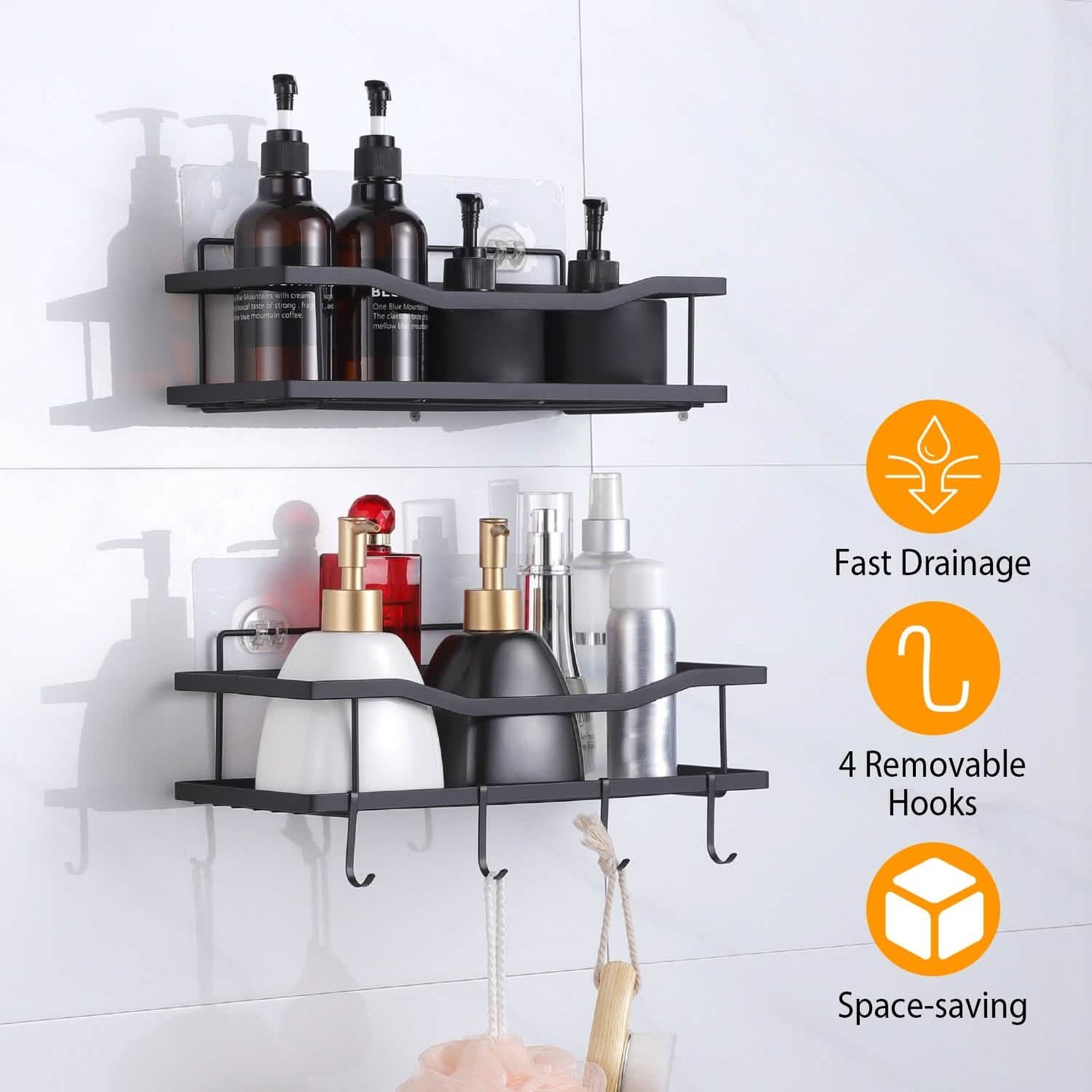 2-Tier Shower Caddy Shelf Holder Bath - Tophatter Daily Deals