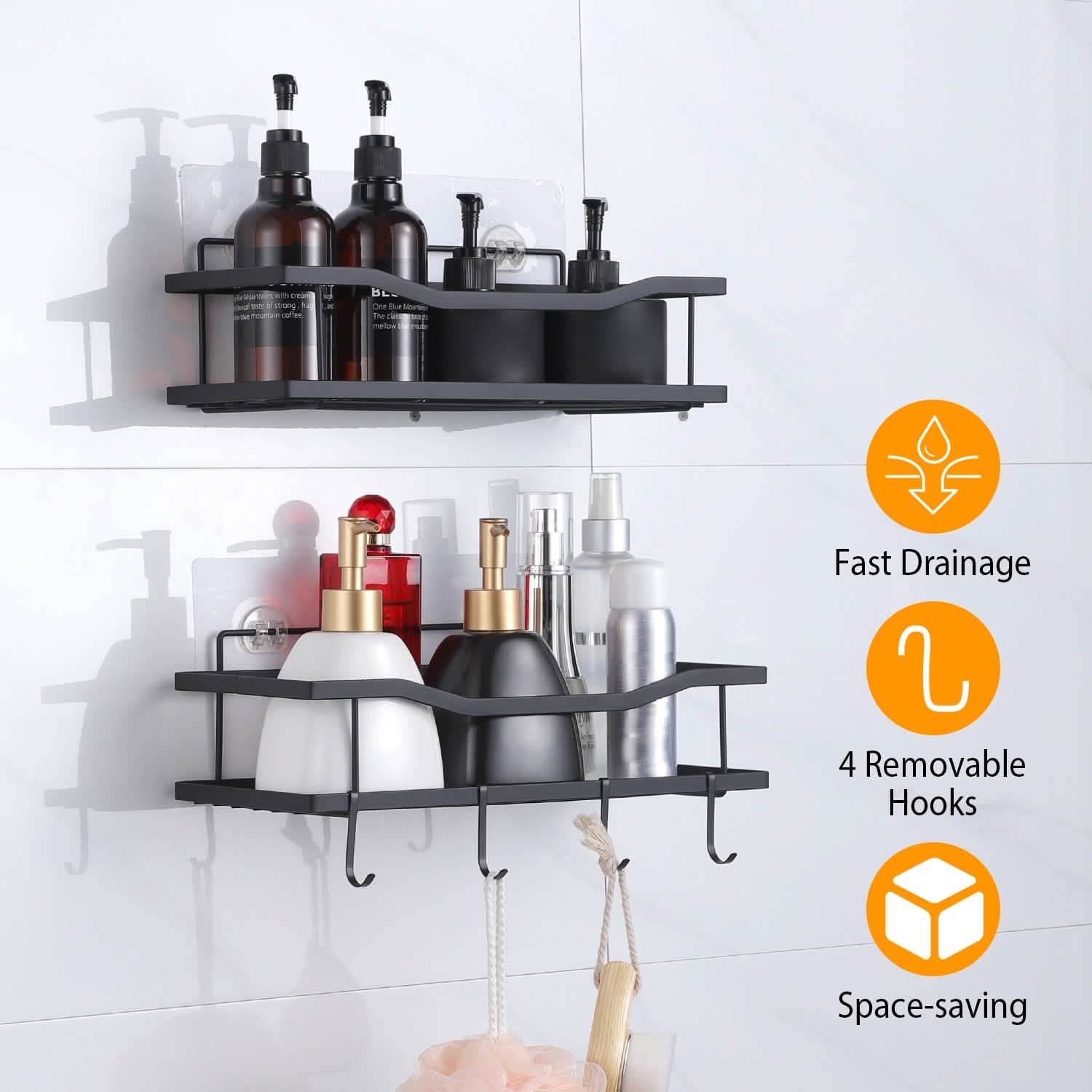 2-Tier Shower Caddy Shelf Holder Bath - Tophatter Daily Deals