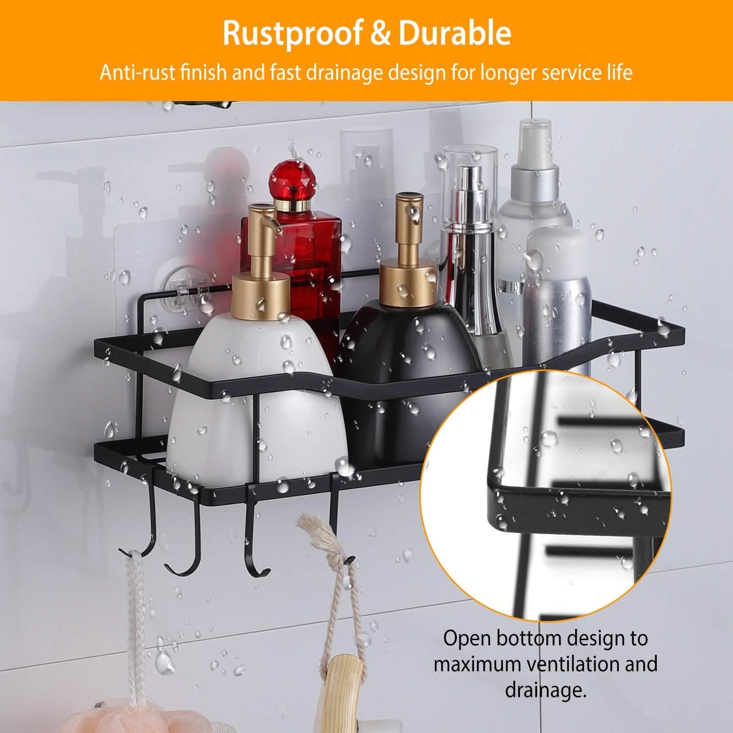 2-Tier Shower Caddy Shelf Holder Bath - Tophatter Daily Deals