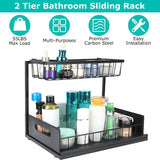 2-Tier Under Sink Organizer Pull Out Basket Storage Kitchen Storage - Tophatter Daily Deals
