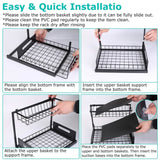 2-Tier Under Sink Organizer Pull Out Basket Storage Kitchen Storage - Tophatter Daily Deals