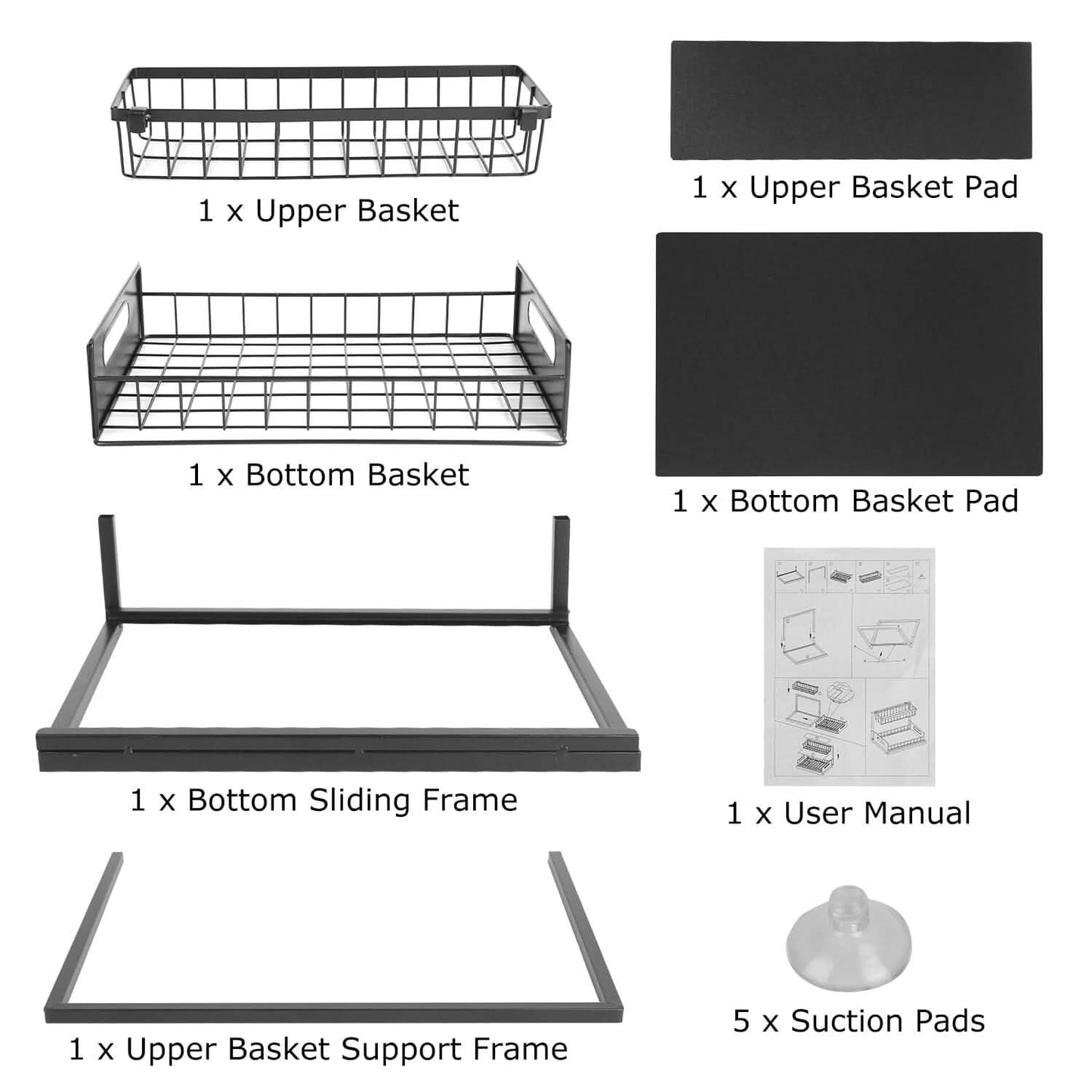 2-Tier Under Sink Organizer Pull Out Basket Storage Kitchen Storage - Tophatter Daily Deals