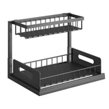 2-Tier Under Sink Organizer Pull Out Basket Storage Kitchen Storage - Tophatter Daily Deals
