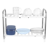 2-Tier Under Sink Organizer Retractable Kitchen Rack Holder Kitchen Storage - Tophatter Daily Deals