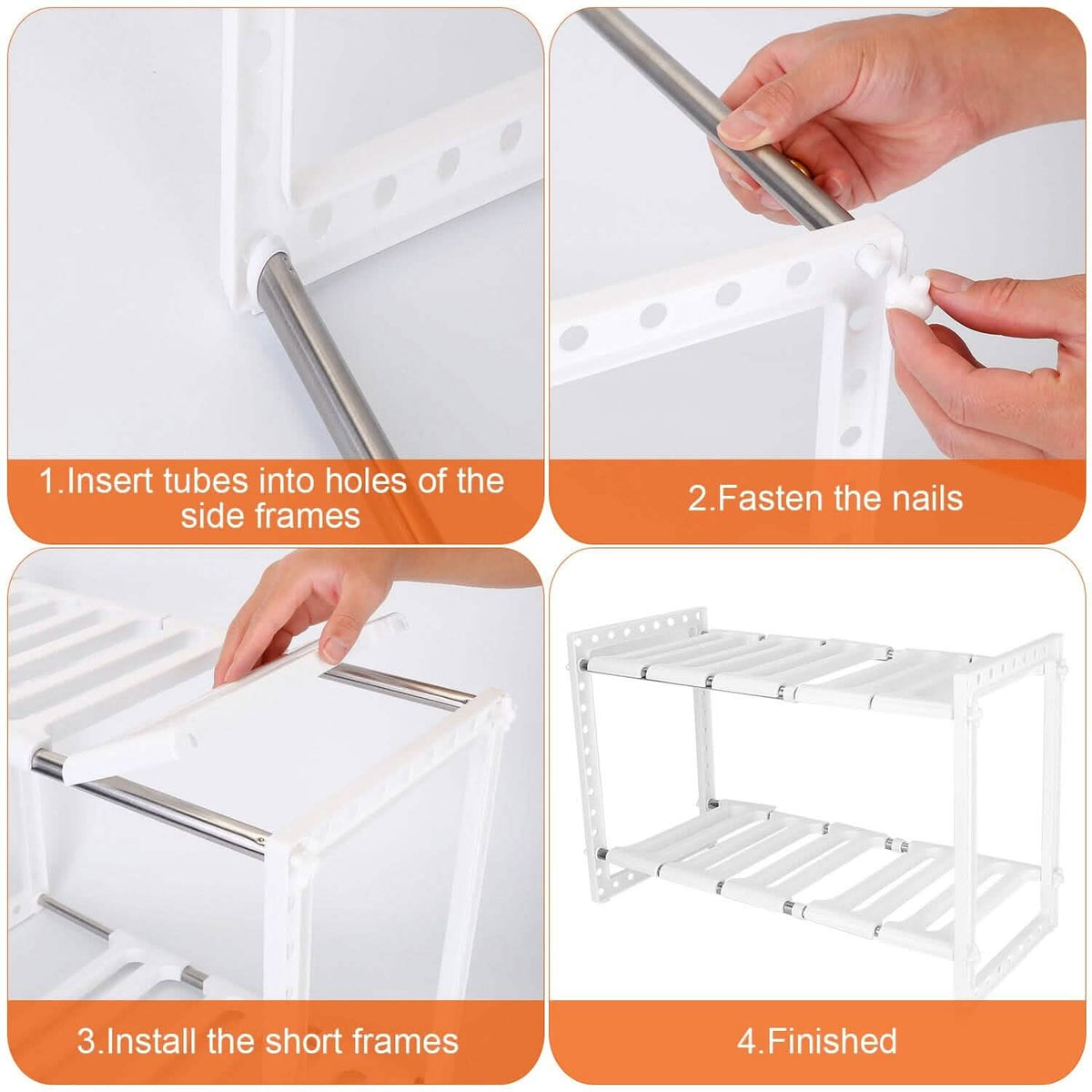 2-Tier Under Sink Organizer Retractable Space Saving Storage Kitchen Storage - Tophatter Daily Deals