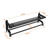 2-Tier Wall Mounted Towel Rack Bath - Tophatter Daily Deals